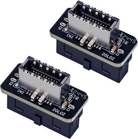 USB 2.0 to 3.2 Gen 1 Header Adapter [2-Pack], 9Pin to Type-E (A-Key) Female Converter, Extend USB-C Front Panel Ports to Motherboard, Plug & Play, Compact Design for PC Case Upgrade in Saudi Arabia