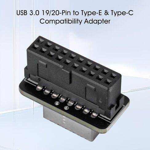USB 2.0 to 3.2 Gen 1 Header Adapter [2-Pack], 9Pin to Type-E (A-Key) Female Converter, Extend USB-C Front Panel Ports to Motherboard, Plug & Play, Compact Design for PC Case Upgrade in Saudi Arabia
