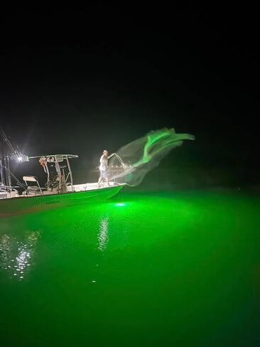 HydroGlow Underwater Fishing Light – High-Output Green LED (360° Visibility), 12V, 20 ft Cable for Deep Sea & Freshwater – Made in USA (250 mm) in Kuwait