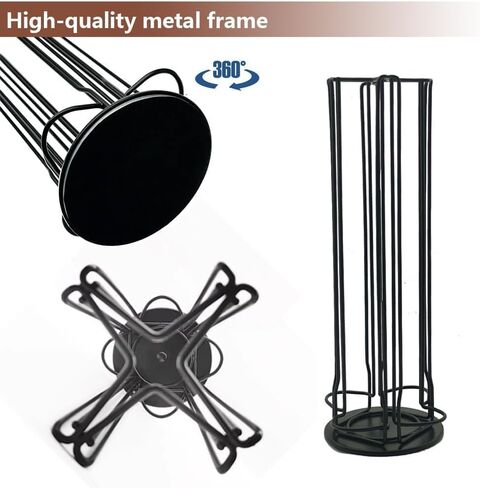 Miuly Coffee Capsule حامل لـ Nespresso Vertuoline ، Coffee Capsule Stands Rack Rack Rack يحمل 28 قرون Nespresso Vertuo ، Black in Kuwait