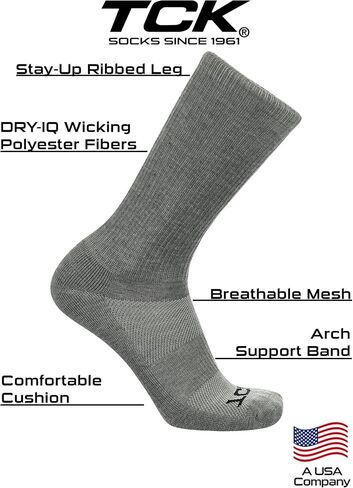 TCK 3 Pair Work & Athletic Crew Socks (White, Medium) in Saudi Arabia
