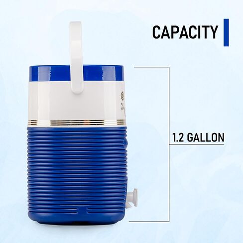 1.2 Gallon Insulated Sports Cooler Water Jug, Beverage Cooler with Flip Lid Pour Spout Perfect for Outdoor & Sports Activity in Saudi Arabia