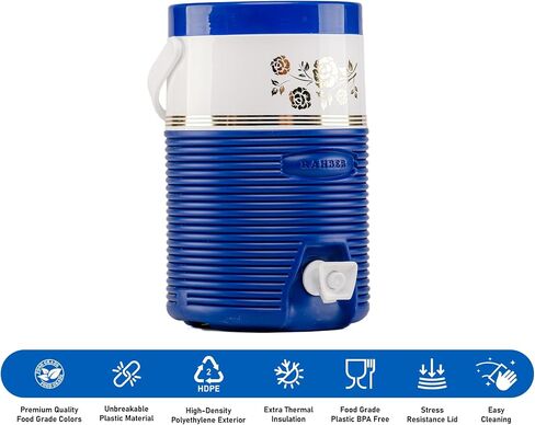 1.2 Gallon Insulated Sports Cooler Water Jug, Beverage Cooler with Flip Lid Pour Spout Perfect for Outdoor & Sports Activity in Saudi Arabia