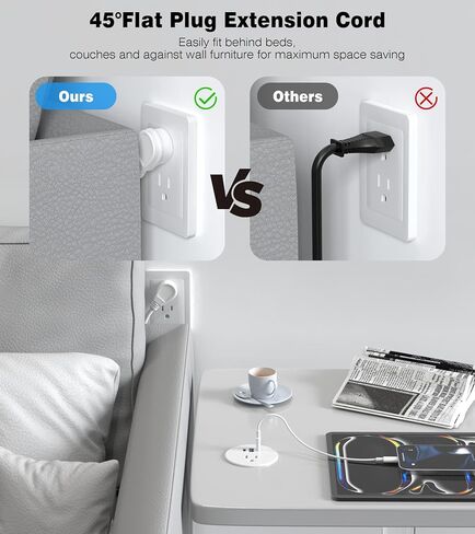 2 Pack Desk Grommet Power Outlet, 2.5 inch Desktop Recessed Outlet with 20W Fast Charging USB-C Port, Flush Mount Outlet for Conference Rooms, Office Tables, Furniture(ETL Listed) in Kuwait