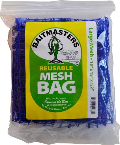 Baitmasters قابلة لإعادة الاستخدام الأسماك Chum 15x18x1/2 موزع كيس الشبكات - حفرة كبيرة in Saudi Arabia