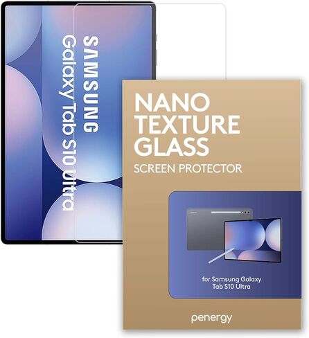 Nano Texture Glass Screen Protector for Samsung Galaxy Tab S10 Ultra - Paper-Like Feel, Anti-Glare, Scratch-Resistant, HB Pencil Friction for Writing & Drawing in Saudi Arabia