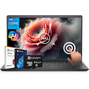 Dell Inspiron 15 3530 Touch Screen Laptop,15.6" FHD Business Laptop, Intel Core i5-1334U, 64GB Ram & 2TB SSD, Lifetime Win 11 Pro and Office Pro with LTP Accessories Kit, Black