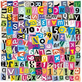 400pcs ملصقات أبجدية وملصقات رسائل وأرقام لسرقة اليقظة Junk Journal Notebroom Decord Bottles Bottles Mailbox Mail Crafts Making ،