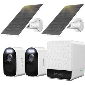 xmartO 4MP QHD WiFi6 Dual-Band Wireless Solar-Powered Indoor & Outdoor Home Security Camera