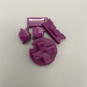 Game Boy Color High Quality Button Set with Matching IR Cover - Burgundy