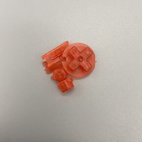 Game Boy Color High Quality Button Set with Matching IR Cover - Clear Orange