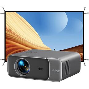 Yaber V9-2 Smart Movie Projector with WiFi 6 and Bluetooth, AI Focus Portable Proyector