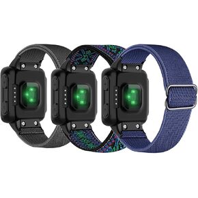 Compatible with Garmin Forerunner 35/30 Band, Nylon Elastic Solo Loop Women Men,Adjustable Replacement Watch Strap for Garmin Forerunner 35 Sport Watchband for SmartWatch