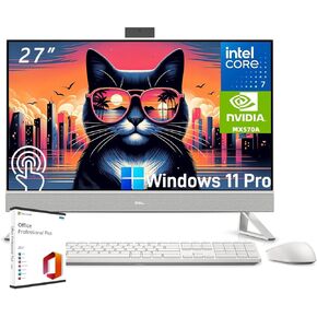 Dell Inspiron All-in-One Desktop, 27" FHD Touchscreen, Intel Core 7 150U, NVIDIA GeForce MX570A, 64 GB RAM, 4 TB SSD, Wi-Fi 6E, Windows 11 Pro, with Microsoft Office Lifetime License