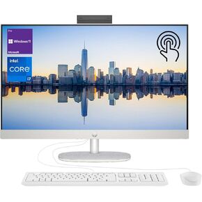 HP Essential Business All-in-One, 27" FHD Touchscreen, Intel Core i7-1355U, 16GB RAM, 1TB SSD, IR Camera, Wired Keyboard & Mouse, HDMI, RJ45, Wi-Fi 6, Windows 11 Pro, White