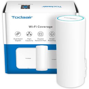 AC1200 WiFi Extender, 2025 Best WiFi Extender, 1.2Gbps home signal booster, Dual Band 5GHz/2.4GHz, Up to 255 Sq.ft and 68 Devices, EasyMesh Compatible, One Ethernet Port,TUYA APP Smart Control