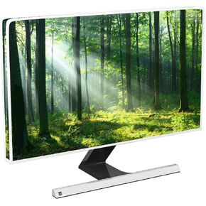 Baocicco Monitor Dust Cover 22, 23, 24, 25 Inch Waterproof Dust Proof Computer Covers for Desktop PC CPU Tower Protector Anti-Static LCD-Silky HD Panel Dust Protective Sleeve,Forest Jungle