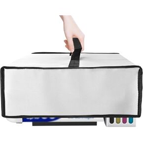Printer Dust Cover Waterproof Anti-Static Dustproof Heavyweight Printer Cover Case for Epson EcoTank ET-2800 For Epson ET-2850 For Epson ET-2400 Printer (15.7×15.4×6.7in, Silver)
