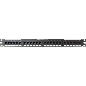 Panduit DP245E88TGY Category-5E 24-Port Flat Punchdown Patch Panel, Black
