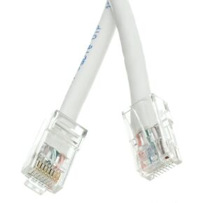 CableWholesale Cat5e Ethernet Cable, 24AWG Network Cable with RJ45 Gold Plated Connector, 4 Pair Stranded Bare Copper, Bootless Unshielded Twisted Pair (UTP) Internet Patch Cable, 25 Foot, Yellow