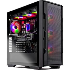 Skytech Rampage Gaming PC Desktop, Ryzen 7 7700X 4.5 GHz (5.4GHz Turbo Boost), NVIDIA RTX 5070 12GB GDDR7, 1TB Gen4 SSD, 32GB DDR5 RAM 6000 RGB, 850W Gold PSU, 360mm ARGB AIO, Wi-Fi, Win 11 Home