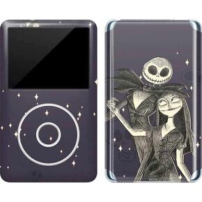 Skinit Decal MP3 Player Skin Compatible with iPod Classic (6th Gen) 80GB - Officially Licensed Disney The Nightmare Before Christmas Jack and Sally Art Design