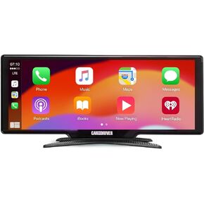 Car and Driver Intellidash Pro X10 – 10" Wireless Apple CarPlay & Android Auto Display, Portable Touch Screen Stereo, Backup Camera Compatible, GPS Navigation, Voice Control, Bluetooth