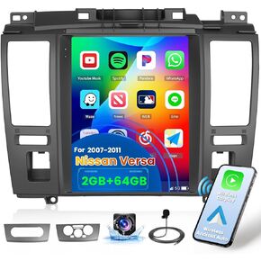 2+64G Stereo for Nissan Versa 2007-2011 CarPlay Car Radio Android 13 9.7" Touchscreen Android Auto Bluetooth GPS FM IPS RDS EQ 10UI Backup Camera