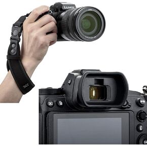 DK-29 Eye Cup + Upgraded Hand Strap: Soft Silicon Camera EVF Viewfinder Eyecup Eyepiece for Nikon Z6III Z5II Z6II Z7II Z6 Z7 Z5 with Upgraded Quick Release Soft Neoprene Camera Hand Wrist Grip Strap