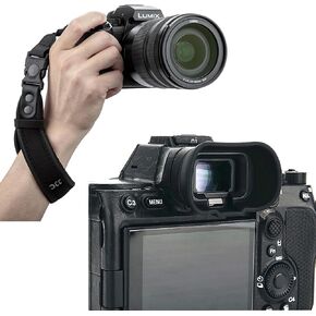 FDA-EP19 EYECUP EYE CUP + حزام يدوي مطور: كاميرا سيليكون ناعمة عدسة الكاميرا EYECUP EYECUP CUP PRESSION FOR SONY Alpha A1II A7R V A7RV A7R5 A7 IV مع قبضة معصم كاميرا نيوبرن ناعمة