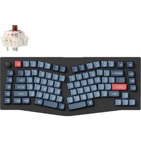 Keychron V10 Max Ergonomic Wireless Custom Mechanical Keyboard, QMK/VIA 75% Compact Hot Swappable Bluetooth/2.4Ghz/USB-C RGB with OSA PBT Keycaps Gateron Jupiter Brown Switch for MacOS & Windows