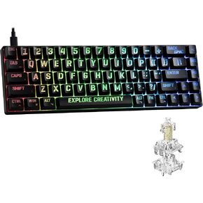 XVX HE68 Max Rapid Trigger Keyboard 60% Percent,Hall Effect Keyboard with Gateron Magnetic Jade Max Switch,CNC Aluminum Frame Custom Mechanical Key Board for PC/Laptop/Xbox/PS4/PS5, Black Phantom