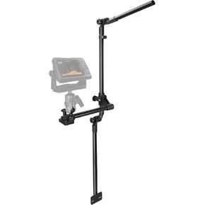 Livescope Transducer Pole Mount Kayak, Marine-Grade Aluminum Mount for Garmin/Lowrance, Adjustable Depth 360° Rotating Transducer, Drill-Down Base with 1.5'' Ball in Kuwait