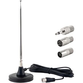 Strong Magnetic Base FM Radio Antenna Digital Telescopic Antenna for Yamaha Pioneer Onkyo Marantz Sherwood FM Radio Bluetooth Home Stereo Receiver AV Audio Video Home Theater Tuner