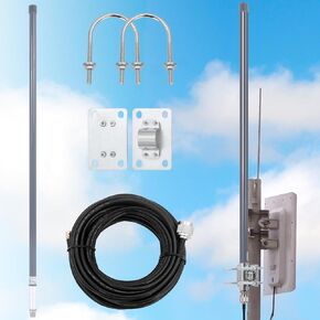 1090MHz ADS-B Antenna Fiberglass Antenna 12dbi 45 inch with 32.8ft SMA Cable for Aviation, Receives ADS-B Data from Aircraft up to 300 Miles Away