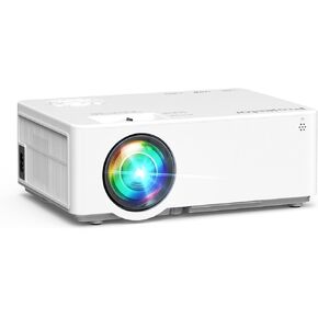 Mini Projector with 5G WiFi and Bluetooth, 4K Supported Outdoor Projector, Portable Movie Projector Compatible with TV Stick, Smartphone, HDMI, USB (WIFI Version)