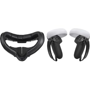KIWI design Controller Grips Cover and Comfort Face Cushion Pad Compatible with Quest 2