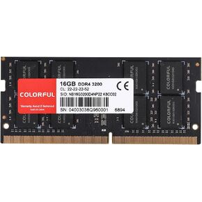 colorful 16GB DDR4 RAM, 3200MHz CL22 (or 2933MHz or 2666MHz) Laptop Memory, SODIMM 260-Pin, Compatible with Intel Core and AMD Ryzen Processors,for Gaming,Fast Speed,Dual Channel