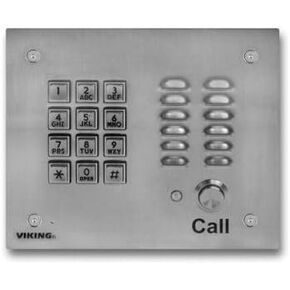 Viking Electronics VK-K-1700-3EWP SS Handsfree Phone W/ Key Pad - NEW - White Box - VK-K-1700-3EWP