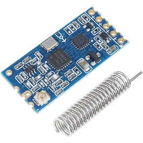 HC-12 SI4463 Serial Port Module 1000m with Spring Shaped Antenna for Networking, Transparent Transmission, MCU Communication
