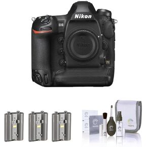 Nikon D6 FX-Format Digital SLR Camera Body Bundle with 3X EN-EL18c Battery, Cleaning Kit