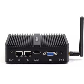 Industrial PC Fanless Mini PC Celeron J4125, 8GB RAM 128GB SSD, Gigabit Ethernet, HD VGA Dual Display, 2 RS232 COM, Dual Band WiFi, BT, Mini PC Win 10