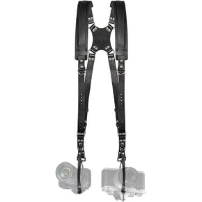JUSTHERE Camera Harness, Dual Camera Harness for Photographers, Leather Camera Strap for Two-Cameras for DSLR/SLR Strap