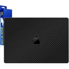 ArmorSuit MilitaryShield Black Carbon Fiber Skin Vinyl Wrap for Apple MacBook Pro 14" (2023) - Lid