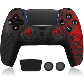 Anti-Slip Silicone Skin for PS5 Controller - Protective Cover Case with Thumb Grip Caps & Touch Pad Stickers | Durable, Soft Grip PlayStation 5 Controller Accessories (Full Set)