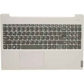 New Replacement for Lenovo Ideapad S340-15IWL S340-15API S340-15IIL S340-15 81N8 Laptop Upper Case Palmrest Non-Backlit Keyboard Touchpad Assembly Part 5CB0S18817 5CB0S18691 5CB0S18660 (Sliver)