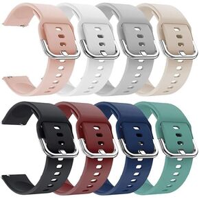 GloryFit Smart Watch Bands, 22mm Watchbands for GloryFit T80 T70 T60 T50 P99 P98 Smartwatch, Soft Silicone Adjustable Straps Replacement (8-PACK)