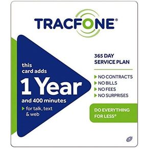 Tracfone 1 سنة من الخدمة و 400 دقيقة