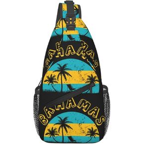 American Salvadorian Flag Salvadoreños Roots Sling Bag Casual Crossbody Bag Sports Shoulder Backpack Travel Chest Pack Cycling Cross Bags Gym Hiking Daypack