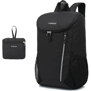 ROWNYEON 25L Lightweight Hiking Travel Backpack, Foldable Small Daypack for Travel, Camping Essentials Sport Packable Waterproof Outdoor Backpack for Women Men（Grey Green）